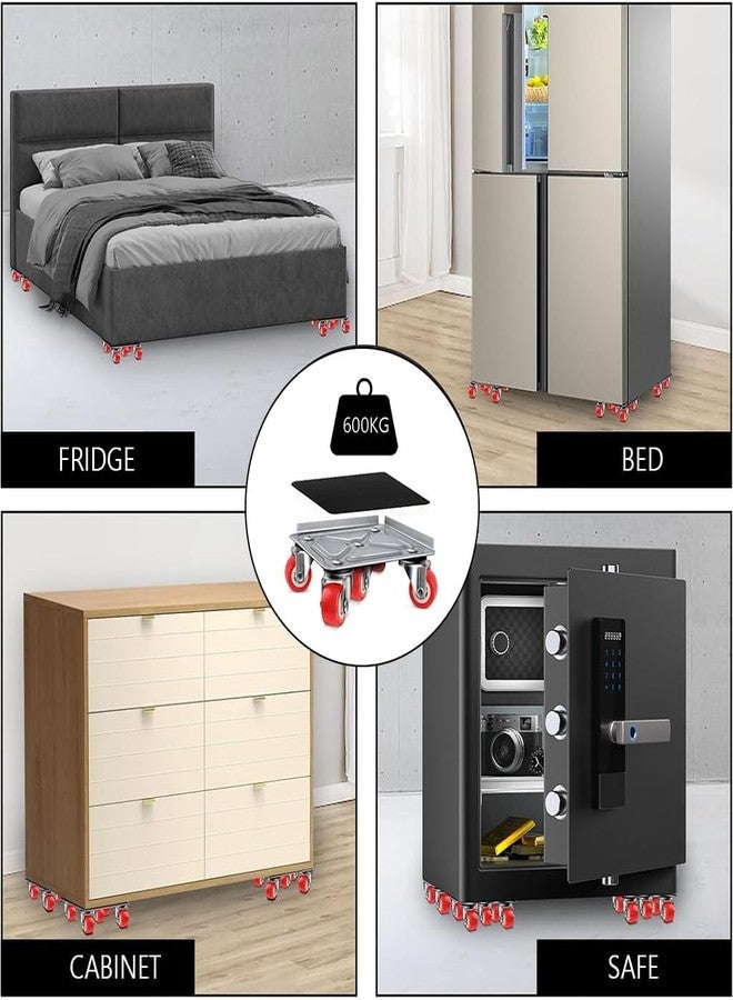 SEVEN SPACE SEVENSPACE Furniture Roller Mover with 5 Wheels & Furniture Lifter, Furniture Dolly, 600 KG Load Capacity, 360° Rotation Moving Wheels for Moving Heavy Furniture Sofa Cabinet Refrigerator - Image 4